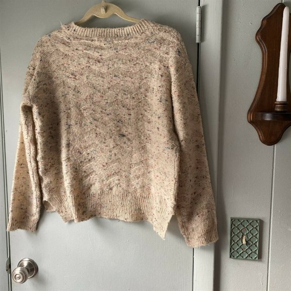LOGG cropped sweater H&M marled Tweed Fuzzy beige - Picture 8 of 8